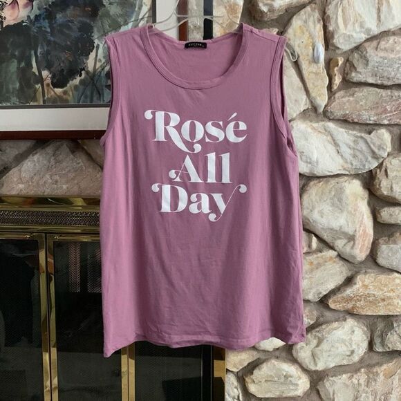 No Brand Tops - “Rose all day” tank